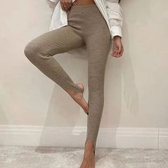 Легінси на штрипках бежеві 3187, Колір: Бежевий, Розмір: 42-46, фото 