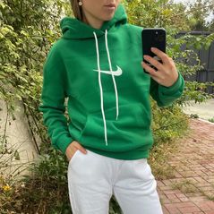 Худи женский тёплый на флисе с капюшоном зеленый, Цвет: Зеленый, Размер: 42-46 UKR (One size), фото 