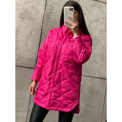 Женская куртка-рубашка малина 30173, Цвет: Малиновый, Размер: S-M (42-44 UKR), фото , изображение 3