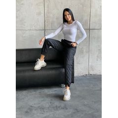 Женские теплые штаны черные 0231, Цвет: Черный, Размер: S-M (42-44 UKR), фото , изображение 2