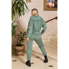 Жіночий спортивний костюм великого розміру оливка 1054, Колір: Оливковий, Розмір: 48-50, фото , зображення 3