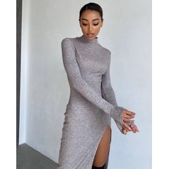 Сукня-Міді з довгим рукавом колір бежевий 1601, Колір: Бежевий, Розмір: s-m, фото , зображення 2