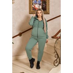 Жіночий спортивний костюм великого розміру оливка 1054, Колір: Оливковий, Розмір: 48-50, фото 