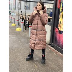 Женское пальто трансформер три длины в одной цвет мокко 30132, Цвет: Мокко, Размер: S (42 UKR), фото 