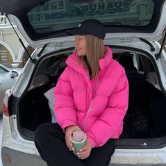 Жіноча куртка вільного крою рожева 1594, Колір: Рожевий, Розмір: 42-46, фото 