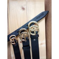 Жіночий ремінь шкіряний пряжка золота Gucci 22201, Колір: Золотий, Ширина: Вузький, фото , зображення 2