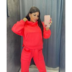 Жіночий спортивний костюм на флісі кораловий 252, Колір: Корал , Розмір: s-m, фото 