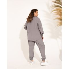 Жіночий брючний костюм сірий 1060, Колір: Сірий, Розмір: 48-50, фото , зображення 2