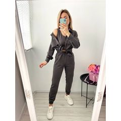 Женский брючный костюм тройка с рубашкой цвет графитовый 7220, Цвет: Графит, Размер: S-M (42-44 UKR), фото 