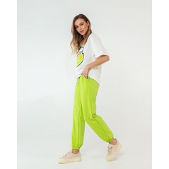 Женский спортивный костюм штаны и футболка салатовый 565, Цвет: Салатовый, Размер: S-M (42-44 UKR), фото , изображение 2