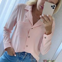 Жіноча сорочка базова на літо пудра 289, Колір: Пудра, Розмір: s-m, фото 