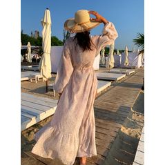 Парео длинное с узором из шифона с41562, Размер: 42-46 UKR (One size), фото , изображение 5