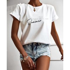 Женская футболка белая 206, Цвет: Белый, Размер: 42-46 UKR (One size), фото 