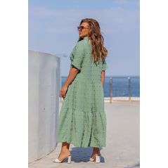 Красива сукня великого розміру довга оливка 702, Колір: Оливковий, Розмір: 50-52, фото , зображення 2