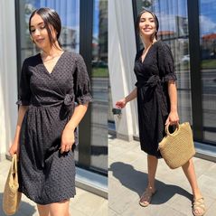 Сукня жіноча на літо коротка колір чорний 2262, Колір: Чорний, Розмір: s-m, фото 