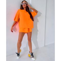 Жіночий костюм модний помаранчевий 1953, Колір: Помаранчевий, Розмір: s-m, фото 