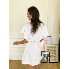 Платье мини без рукавов белое АК2035, Цвет: Белый, Размер: S-M (42-44 UKR), фото , изображение 2