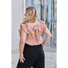 Блузка бежевая р41454, Цвет: Бежевый, Размер: S-M (42-44 UKR), фото , изображение 2