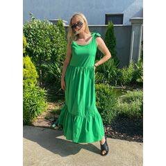 Летний длинный сарафан зеленый АК2036, Цвет: Зеленый, Размер: 42-46 UKR (One size), фото 