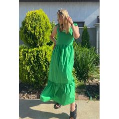 Летний длинный сарафан зеленый АК2036, Цвет: Зеленый, Размер: 42-46 UKR (One size), фото , изображение 3