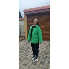 Женская куртка-рубашка свободного кроя зеленая 30298, Цвет: Зеленый, Размер: S-M (42-44 UKR), фото 