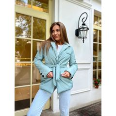 Класична жіноча куртка-сорочка колір фісташка 255, Колір: Фісташковий, Розмір: S, фото , зображення 2