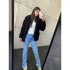 Жіноча шуба коротка чорна еко-хутро з підкладкою на синтепоні 3010, Колір: Чорний, Розмір: s-m, фото , зображення 2