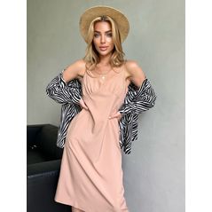 Комплект платье и рубашка цвет капучино 7267, Цвет: Капучино, Размер: S-M (42-44 UKR), фото 