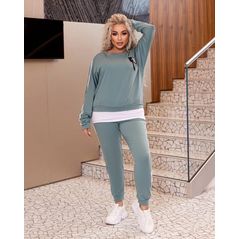 Женский спортивный костюм для полных фисташка 361, Цвет: Фисташковый, Размер: L-XL (46-48 UKR), фото 