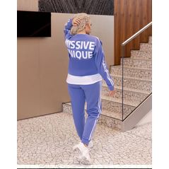 Женский спортивный костюм для полных синий 361, Цвет: Синий, Размер: L-XL (46-48 UKR), фото , изображение 2