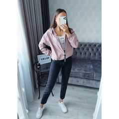 Жіноча куртка ветровка пудра 340/1340, Колір: Пудра, Розмір: s-m, фото 