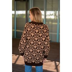 Женский кардиган короткий на пуговицах шоколад 1952, Цвет: Шоколад, Размер: 42-48 UKR (One size), фото , изображение 2