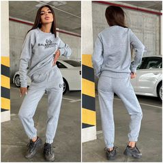 Женский спортивный костюм серый модный 456, Цвет: Серый, Размер: S-M (42-44 UKR), фото , изображение 2