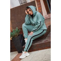 Жіночий спортивний костюм з начосом ментол р15436, Колір: Ментол, Розмір: s-m, фото , зображення 2