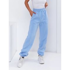 Женские теплые штаны спортивные голубые 596, Цвет: Голубой, Размер: S-M (42-44 UKR), фото 