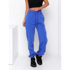 Женские теплые штаны спортивные электрик 596, Цвет: Электрик, Размер: S-M (42-44 UKR), фото 