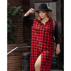 Сукня міді з довгим рукавом колір червоний 1096, Колір: Червоний, Розмір: s-m, фото , зображення 2