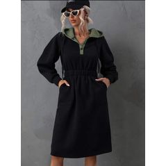 Платье теплое с капюшоном хаки 350, Цвет: Хаки, Размер: 42-46 UKR (One size), фото 