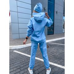 Жіночий костюм спортивний трійка штани, кофта та шапка колір блакитний 10275, Колір: Блакитний, Розмір: s-m, фото , зображення 2