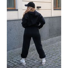 Жіночий спортивний костюм великого розміру чорний 2026, Колір: Чорний, Розмір: 48-50, фото , зображення 2