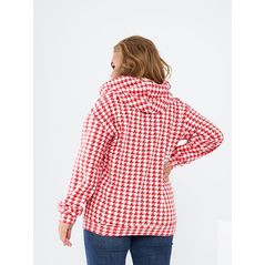 Жіноча куртка на блискавці з капюшоном червона 600-5300, Колір: Червоний, Розмір: s-m, фото , зображення 4