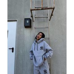 Жіночий спортивний костюм вільного крою сірий 271, Колір: Сірий, Розмір: 42-48, фото 