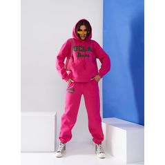 Жіночий спортивний костюм малиновий 606-5306, Колір: Малиновий, Розмір: s-m, фото 