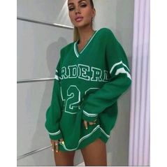 Женский свитер свободного кроя зеленый 5060, Цвет: Зеленый, Размер: 42-46 UKR (One size), фото 