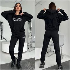 Жіночий спортивний костюм чорний 473, Колір: Чорний, Розмір: s-m, фото 