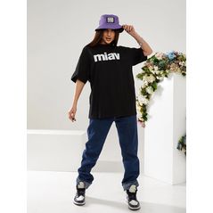 Женская футболка черная 10038, Цвет: Черный, Размер: S (42 UKR), фото 