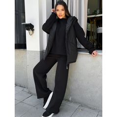 Жіночий спортивний костюм трійка чорний 23028, Колір: Чорний, Розмір: s-m, фото 
