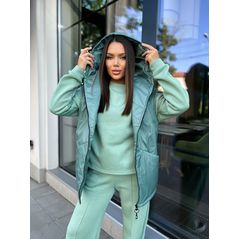 Женский прогулочный спортивный костюм тройка ментол 23028, Цвет: Ментол, Размер: S-M (42-44 UKR), фото , изображение 2