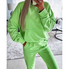 Женский прогулочный костюм зеленый 30390, Цвет: Зеленый, Размер: S-M (42-44 UKR), фото , изображение 2