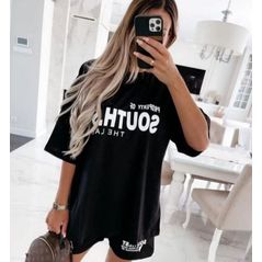 Женский спортивный костюм летний футболка и шорты черный 30398, Цвет: Черный, Размер: S-M (42-44 UKR), фото 